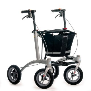 Trionic WALKER 9er Premium Rollator mit 23 cm Rdern schwarz/schwarz/grau