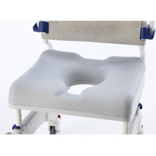 Invacare Aquatec OCEAN Dual VIP Ergo Dusch- und Toilettenrollstuhl Sitz- und Rckenwinkelverstellbar HMV: 18.46.01.4002+18.99.99.0099 Lenkrollen feststellbar, ohne Richgungsfeststeller